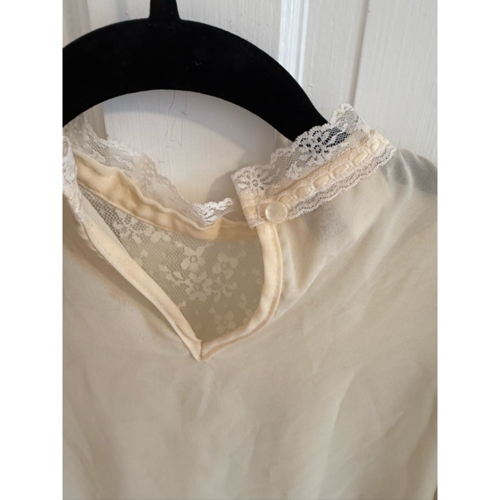 Vintage Gunne Sax Victorian Lace Long Sleeve Blouse - Picture 6 of 11